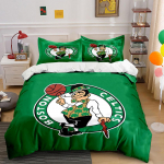 Roheline Boston Celtics Voodipesukomplekt Voodipesu Tekikottide Komplekt Tekikott Padjap&uuml;&uuml;rid (1 * Tekikott 2 * Padjap&uuml;&uuml;ri, ilma tekita) 135x200cm