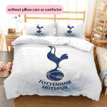 Tottenham Hotspur Mustriga Voodipesu Tekikott Komplekt Kodu Kaunistus Kingitus (1 * tekikott + 2 * padjap&uuml;&uuml;ri ilma s&uuml;damikuta) 140x200cm