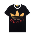 GUCCI x Adidas Originals SS23 T-s&auml;rk Meeste Must 727694-XJE7J-1152-UUED M-Cut Size Label must