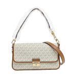[Kasutatud] Mk Bradshaw Minimalistlik Siluett Elegantne Metallist Vintage Lilleline Tr&uuml;kis Nahast T&otilde;mblukuga Kotit&auml;is &Otilde;lakott V&auml;ike - V&auml;ga Hea #8OM0YQ ONE SIZE white
