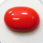 Looduslik 10 karaati Looduslik Kabi&scaron;oon Ovaalse L&otilde;ikega Itaalia Punane Korall Lahtine V&auml;&auml;riskivi 13.2 mm approx