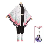 Kochou Shinobu Cosplay Kost&uuml;&uuml;m Anime Shinobu Parukas Haori &Uuml;likond Naistele Lastele Halloweeni R&otilde;ivad Kids 120CM white
