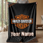 Harley-Davidson Custom Flanneli viskepadi Prindi oma nimi Tekst Pehme soe tekk P&uuml;hadekingitus 150cmx180cm