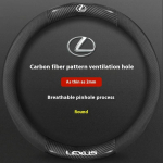 Auto s&uuml;sinikkiust nahast rooliratta kate Lexus F Sport ES200 ES300 RX300 LS500h GS300 IS300 CT200h NX300 UX300 LX570 GX jaoks