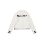 Matin Kim Unisex Jacquard T&otilde;mblukuga Kampsun - Trendikas S&uuml;gis/Talve Stiil Medium valge