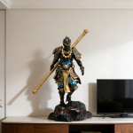 Sun Wukongi kuju Ahvikuninga figuur, V&otilde;itleva Buddha skulptuur kodu-kontori laua kaunistuseks, Hiina Feng Shui ornament