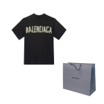 Balenciaga TAPE TYPE SS24 T-s&auml;rk Tavaline l&otilde;ige Unisex Tumehall 739784TOVA98519 S black