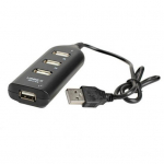 4-pordiline jaotur USB 2.0 kiire must minijaoturi pesa adapter s&uuml;learvuti jaoks