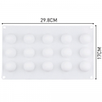 15 &otilde;&otilde;nsust &uuml;mmarguse palli kujuga mini tr&uuml;hvli silikoonvorm DIY magustoidu vormi koogi kaunistamiseks 1Pcs