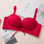 Seksikad rinnahoidja Push Up polsterdatud rinnahoidjad naistele &otilde;mblusteta bralette rinnahoidjad pesu Deep V Bowknot 80C