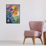 Teemant 5D DIY teemantmaal  Kolme lillehaldjas  Teemanttikandid ristpistes 20X30CM