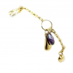 Les Tr&eacute;sors De Lily [G2764] - Bracelet Plaqu&eacute; Or 'Linda' violet blanc lilla