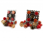 NOA [H8795] &ndash; disainerklambrid 'Babouchka' punane pruun punane