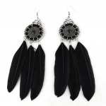 Les Tr&eacute;sors De Lily [N1147] - Boucles Cr&eacute;ateur 'Cheyennes' noir must