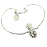 7bis [P8265] - K&auml;sitsi valmistatud h&otilde;bedane k&auml;ev&otilde;ru  Ananass  - 18x8 mm h&otilde;be