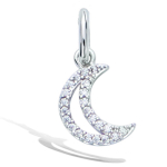 Les Tr&eacute;sors De Lily [Q7612] &ndash; h&otilde;bedane ripats 'Luna' h&otilde;bedane (roodiumiga kaetud) - 10x8 mm valge