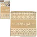 Les Tr&eacute;sors De Lily [Q4331] &ndash; puuvillane padjakate 'Boho' taupe (dream & love) - 40x40 cm beež