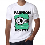 Meeste Vintage T-s&auml;rk Graafiline T-s&auml;rk Mood Monster White XS valge