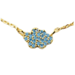 7bis [R1395] - k&auml;sitsi valmistatud t&uuml;rkiissinine kullast kaelakee  Nuage  - 8x5 mm sinine