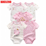 Vasts&uuml;ndinud poisi t&uuml;druku riided Kiddiezoom puuvillane O-kaelusega l&uuml;hikeste varrukatega beebide bodid ja kombinesoonid riided 3M