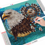 5D teemantmaaling Eagle Teemanttikandid Loomade kivide pildid 30x30CM