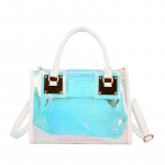 V&auml;ike kott Uus Crossbody Fairy Bag Laser Hand Single &Otilde;lg l&auml;bipaistev Jelly Summer 27cm*14cm*19cm valge