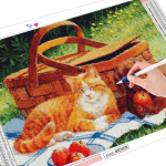 Teemantmaali kassi t&auml;isruudukujuline &uuml;mmargune k&auml;sit&ouml;&ouml;komplekt Uus saabumine Teemanttikandid Loomade mosaiik N&auml;put&ouml;&ouml; Kodukaunistus Full Round (20X30CM)