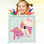 20x20cm K&auml;sitsi maalitud laste maalimiskoolitus Laste joonistus &otilde;limaal numbrite j&auml;rgi lastele hobiarendus 20x20cm no Frame