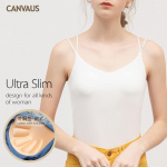 Naiste CANVAUS Sling Beauty selja p&otilde;hjaga toru, Slim Fit sisemine vest, naiste trendikas S valge