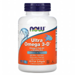 Now Foods, Ultra Omega 3-D, 90 kala pehmekapslit