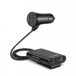 VAORLO 36W Quick Charge 3.0 USB autolaadija pikendusjuhe kaabel auto USB-laadija s&otilde;iduauto tagumine laadija must