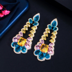 CMM tippkvaliteediga Bohemian Multicolor Cubic Zirconia Statement Drop k&otilde;rvar&otilde;ngad mitmev&auml;rviline