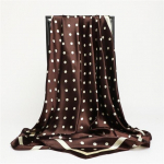 Prindi Siidsall Foulard Satiin Hijab Kandiline Sall Naistele Retro juuksepaelad Kaelar&auml;t Naiste peakatted Peapael Bandana 2021 90x90cm