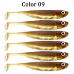 7cm 8cm 10cm silikoonist pehmed peibutuss&ouml;&ouml;dad Elutruud 3D Eyes Shad kalap&uuml;&uuml;gi peibutis mage- ja merevee karpkala forelli bassi kala ujumiseks 100mm-6pcs