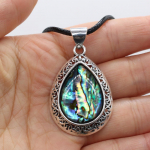 Looduslikust kivist ripats Kaelakee Roosa Kvarts Amet&uuml;st T&uuml;rkiis Malahhiit Ahhaat Lapis Lasuli Opaal Choker Nahast K&ouml;iekett Kaelakeed Naistele Ehted 27x40mm