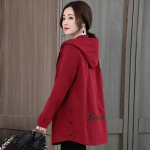 Uus kevad-s&uuml;gis naiste jope T&auml;navar&otilde;ivad Kapuutsiga mantel T&otilde;mblukud Joped Tuulejoped Naiste p&otilde;hjuslikud &uuml;ler&otilde;ivad 5XL XXXXXL punane