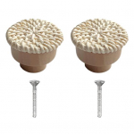 1 komplekti kapinupp K&auml;sitsi valmistatud kulumiskindel ergonoomiline praktiline kootud pind Puitm&ouml;&ouml;bli majapidamistarbed valge