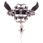 Naiste gooti mustast pitsist kaelakee Halloweeni punkkost&uuml;&uuml;mipeoks Royal Court Vampire Choker ehteid kingitus Vintage Choker