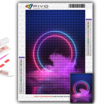 5D Teemantmaal T&auml;is Teemant CyberPunk Geomeetriline Esteetika Teemantmaal K&auml;sitsi Valmistatud DIY Teemantmosaiik Maal Kodukaunistus Full Round 20X30CM