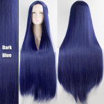 S&uuml;nteetiline kuumakindel pikk sirge keskosa kost&uuml;&uuml;m Cosplay juuksed 100 cm mitmev&auml;rviline peoparukas