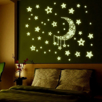 Uued Glow In The Dark Stars Moon seinakleebised laste elutoa helendavad kleebised