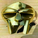 MF Doom Mask Gladiator Hull kaabakas 18G terasest messingist n&auml;osoomus keskaegne k&auml;sitsi valmistatud kuldne viimistlus