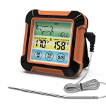 Digitaalne lihatermomeeter koos pika sondiga, t&auml;iustatud grilltermomeeter LCD-ekraaniga puutetundliku juhtimisega Waterproof
