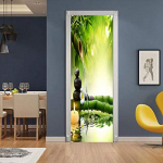 3D-kleebised Veekindlad uksekleebised Ukse seinamaal Isekleepuv PVC-kleebis Eemaldatav seinakleebis kodukontori kaunistamiseks kirsimustriga 38.5X200cmX2pcs