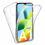 360 kahekordne pehme l&auml;bipaistev telefoni&uuml;mbris Xiaomi Redmi A1 RedmiA1 silikoonist TPU-le, kogu keha katva kaitsev eesmine tagakaas Redmi A1 puhas