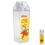 Kellogg's [A2317] - Retro plastikust piimas&uuml;&uuml;taja 'Kellogg's' kollane - 20x6x6 cm (45 cl) kollane