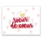 Les Tr&eacute;sors De Lily [A3636] &ndash; keraamiline magnet 'Soeur' valge roosa (S&uuml;dame &otilde;de) - 8x6 cm mitmev&auml;rviline