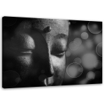 Feeby l&otilde;uenditr&uuml;kk, Buddha n&auml;gu ja ringid 60x40 must/valge
