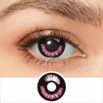 Kokomi Cosplay kontaktl&auml;&auml;tsed Violetsed Galaxy Kontaktid Roosa Anime Kontaktid Red Flame Crack Ckontaktl&auml;&auml;tsed Anime Aksessuaarid Kroonlehtede mustriga kontaktl&auml;&auml;tsed 14.2mm