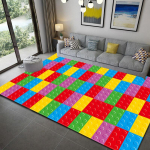 V&auml;rviline plokk-geomeetriline tr&uuml;kitud vaibavaip elutuppa magamistuppa suure pindalaga vaibad Tr&uuml;kitav p&otilde;randavaip salongimattide teipide jaoks 120cm x 160cm